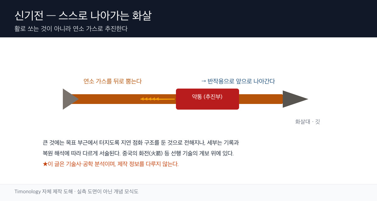 신기전의 추진 구조를 나타낸 모식도
